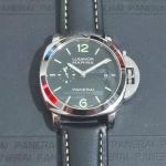 High Quality Panerai Marina PAM00392 Replica Watch - SS Steel Case Black Leather Strap 44mm